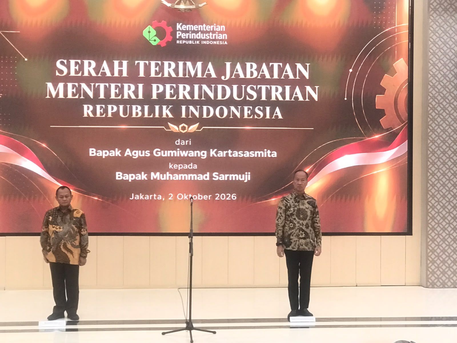 Resmi Jadi Menperin, Sarmuji Minta Jajaran Kemenperin Tak Beri Perlakuan Berlebihan